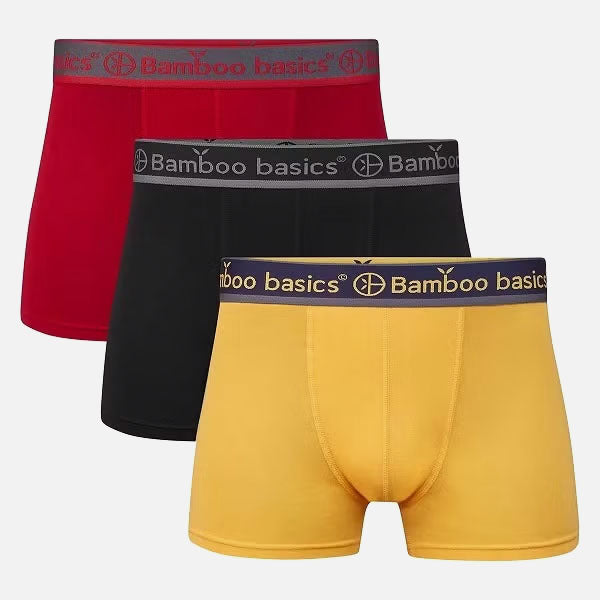 Trunk boxer shorts Liam (3-pack) - Red/Black/Ocre