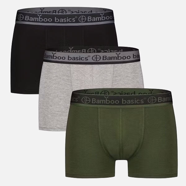 Trunk Boxershort Liam (3-Pack)  - Black/Arrmy/Grey