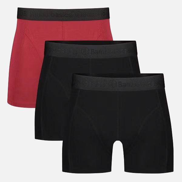 Boxershorts Rick (3-Pack) Circular Made - Black/Black/Red