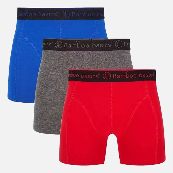 Boxershorts Rico (3-Pack)  - Grey/Blue/Red