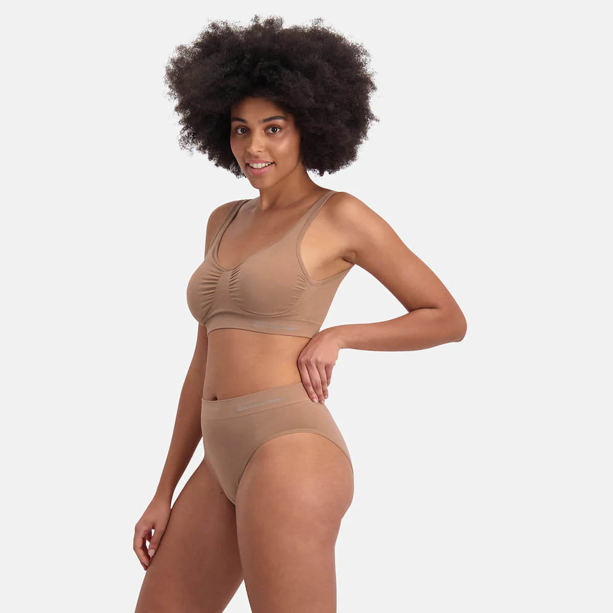Taillenslip Belle (3-Pack) - Seamless/ High Waist - Black/Tan/White